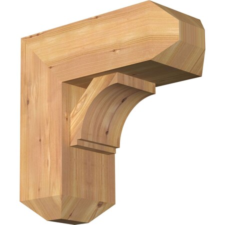 Ekena Millwork Imperial Craftsman Smooth Bracket w/ Offset Brace, Western Red Cedar, 7 1/2"W x 18"D x 18"H BKT0806X18X18IMP04SWR
